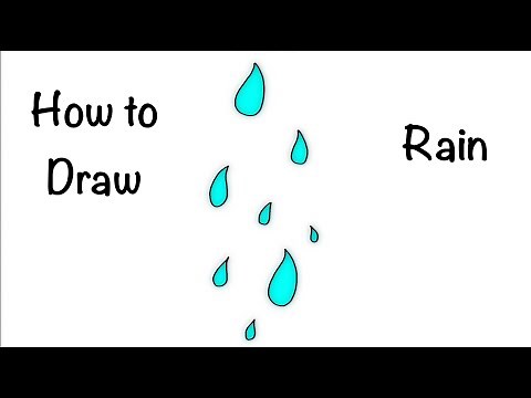 🔴 How to Draw Simple Rain Droplets, Drops, Raindrops. Beginner Drawing a Water Droplet, Drop. 🔴