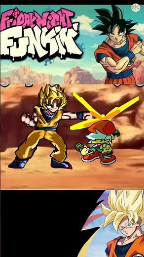 Whoa BF is so strong !! FNF Saiyan Courage vs Goku | FNF Mod#shorts #youtubeshortsfeatures #fnfmods