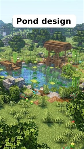 Minecraft Pond design #minecraft #amazingbuilds #minecraftbuilding #builds #minecraftbuild #build