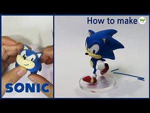 소닉 만들기/Making sonic/클레이만들기/air dry clay tutorial