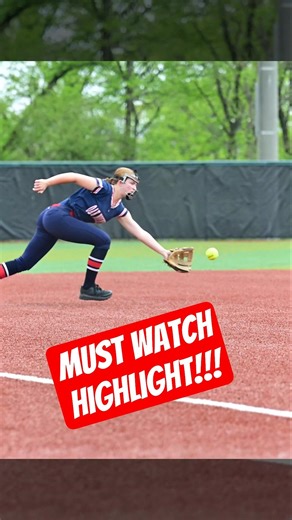 🥎 MUST SEE: 3B Lays Out Guns Runner From Her Knees! #shorts