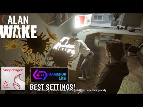 Full Setup GameHub Lite v5.3.3 Snapdragon 7s gen 4 Chipset | Alan Wake Gameplay