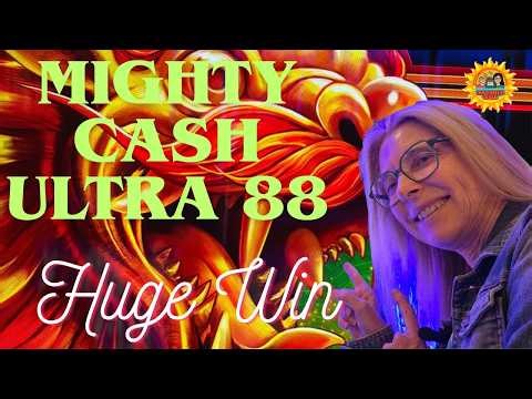 MONSTER WIN ON MIGHTY CASH ULTRA 88 #slotsisterssocal #mightycashslotmachine #bigwin #pechanga #slot