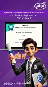 Día 11: Generación de Certificados y Diplomas con PHP, MySql y JS #php #programming #chatgpt #AnderCode #CursoOnline #mysql #programmer #developer | AnderCode | Facebook