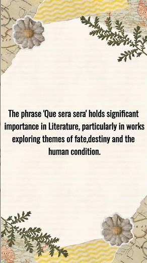 The meaning of "Que Sera Sera" #englishlearning