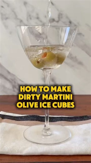This is why everyone is obsessed with these ice cubes #dirtymartini