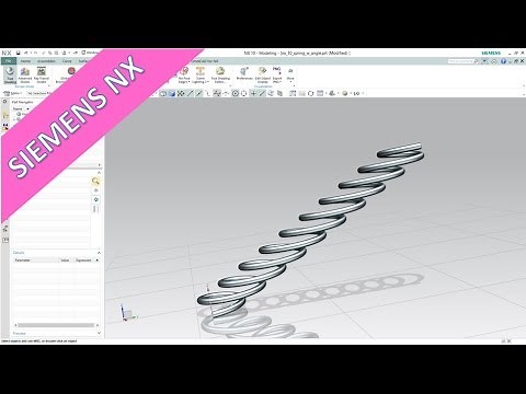 Helix - Spring with an angle - Siemens NX 10 Training - Lawcurves & Expressions