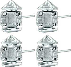 Gisafai 4 Pcs Sea Rail Shipping Container Connection Fastening Intermediate Twist Standard Shipping Container Lock Manual Twist Lock Left Right Hand Locking Casting Steel, No Lever Required