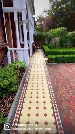 Never a truer word!! People said we were mad !! What do you think? #victoriantiles #homeexterior #frontpath #frontporch#homegoals#kerbappeal #beautifulhome #periodhouse