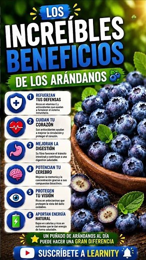 🫐 LOS INCREÍBLES BENEFICIOS DE LOS ARÁNDANOS 🤯 La fruta que protege tu cerebro y tu corazón