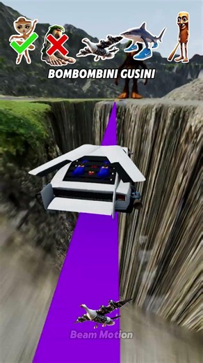 🪵Italian Brainrot Funk BeamNG DRIVE Car Jump Challenge 🦈☕ #beamngdrive #italianbrainrot