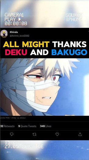 All might thank deku and bakugo #myheroacademia #amv #mha #anime