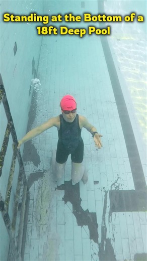 Not Everyone Can Do This in Deep Water 😮 #swimming #deepwater #swimmingpool #challenge