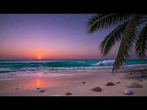 Tropical beach at sunset