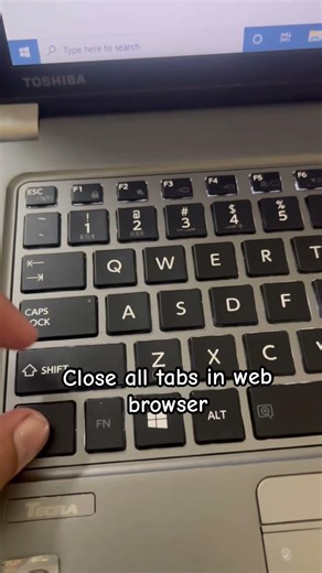 Shortcut key how to close all tabs in web browser #windows #computer #music #viral