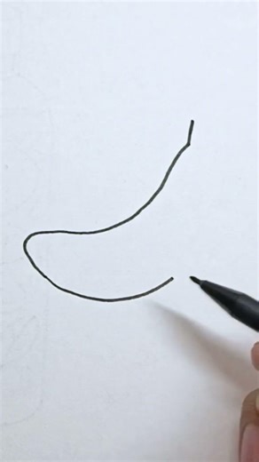 Draw a Banana Step by Step . #drawing #drawingprocess #simpledrawing #art #drawingtutorial