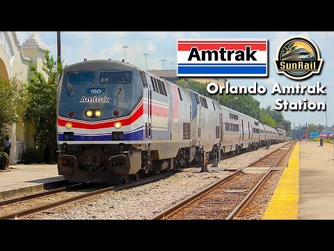 (4K) Railfanning at Orlando Amtrak Station (SunRail + Amtrak 160)