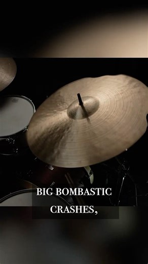 a cymbal with BOMBASTIC crashes