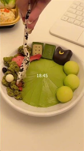 Aesthetic Matcha Plate That's Actually Simple #shorts #plating #easyrecipe
