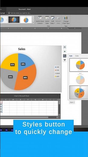 Add a chart to your word document