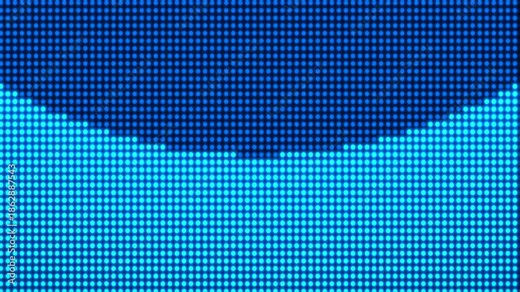 Digital Retro Computer Screen Background with Dot Pixel Grid Pattern Moving Up As a Gradient on Blue Screen Animation - 4K Horizontal 10 seconds Video Loop