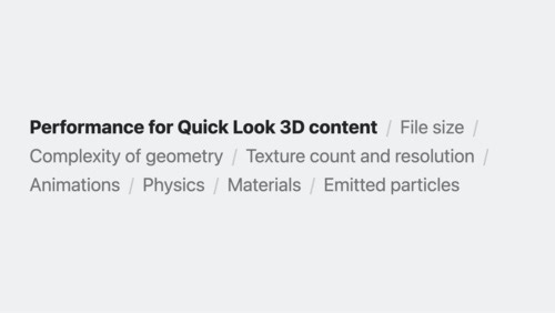 Create 3D models for Quick Look spatial experiences  - WWDC23 - Videos - Apple Developer