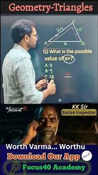 Triangle Rule Trick | Possible Value of X | Geometry Best Shortcut for SSC, RRB, CGL, CHSL Exams #yt