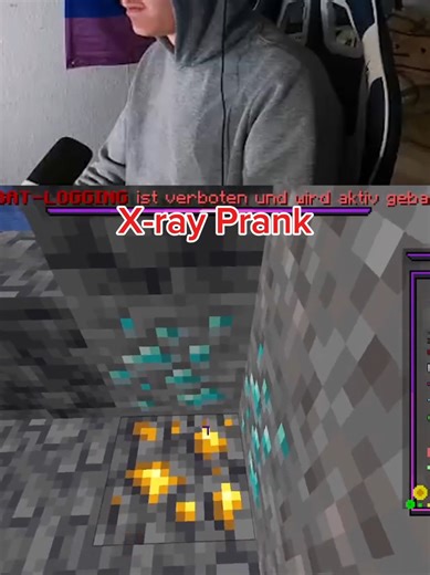 Clip ist schon älter!!! @KappaMirko | Twitch #foryou #minecraft #hugosmp #xray #prank
