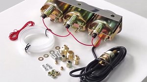 2'' 52mm 3in1 Triple Gauge Set Gauges Kit Universal Chrome 8V-16V Volt Gauge,100-280℉ Water Temp Temperature Gauge, 0-100 PSI Oil Pressure Gauge Meter