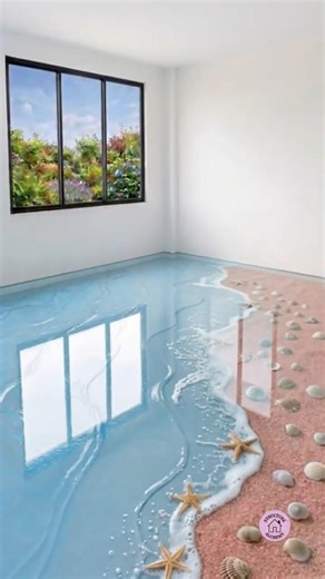 Pink Sand Ocean Floor Renovation 🌊 #shorts #renovation