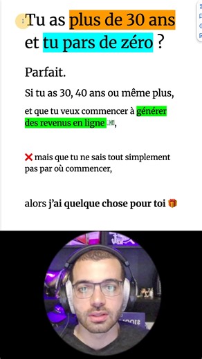 Si tu veux gagner de l’argent en ligne sans montrer ton visage et sans être un pro de technique, ceci est fait pour toi. J’organise un bootcamp en ligne live 100% offert, où je montre exactement comment des personnes y arrivent grâce à des produits digitaux propulsés par l’IA. Clique sur le bouton ci-dessous, rejoins le bootcamp gratuit, et commence à construire ton business en ligne dès le 1er jour en live. | Nej Douma - Profiskills | Facebook