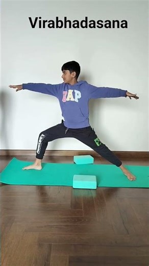 virabhadasana (warrior pose) #yoga #motivation #yogaskills #yogapractice #yogaculture