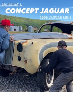 Pulling in the new build... 1959 Jaguar Mk 9 🔥 | Bad Chad