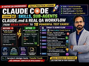 Claude Code Tutorial - Lesson 04 | Agentic AI Testing with Claude Skills & QA Agents