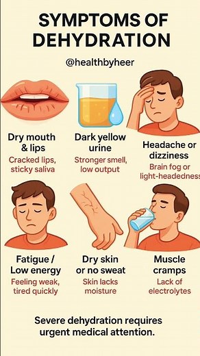 Signs of dehydration from our body #healthylifestyle #healthtips
