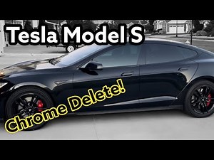 Tesla Model S Chrome Delete Kit | Looks So Much Better! Tesla DIY Black Out