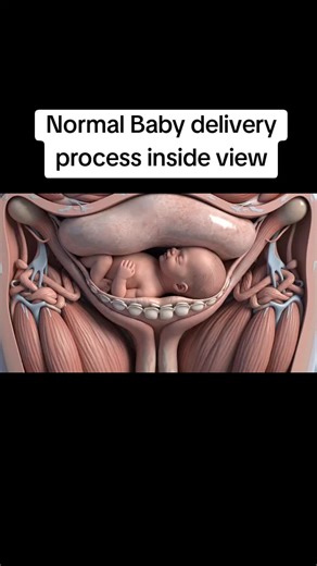 Normal Baby delivery process inside view#process #human #anatomy #foryoupage #delivery