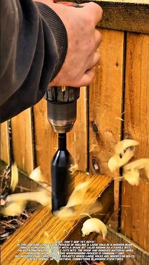 Fast Wood Drilling Process Using Spade Bit | Woodworking Technique.