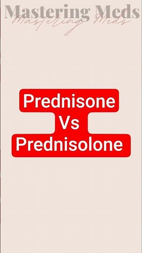 Prednisone vs Prednisolone