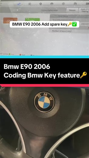 Bmw E90 2006 Add spare key and Coding Bmw Key Feature 70756689📞📲 📍Near Makassed Hospital Ig: hijazi.carclinic #lebanon #beirut #carrepair #fyp #الشعب_الصيني_ماله_حل😂😂 #programming #bmw #e90 #keyprogramming #coding #bmwfeatures
