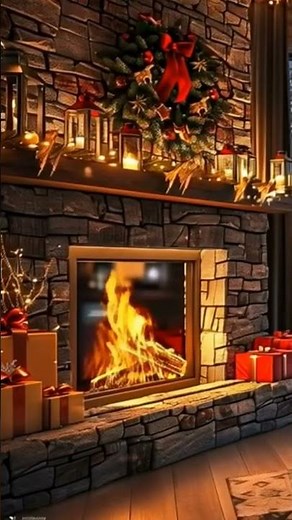 Relaxing Christmas Jazz Music at Snowy Winter Coffee Shop Ambience 🔥 Cozy Fireplace to Unwind