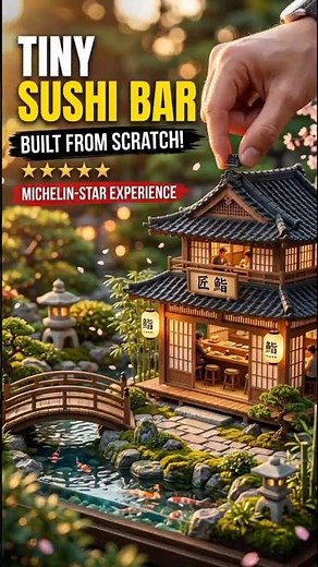 Building a Miniature Michelin-Star Sushi Restaurant 🌸 | Satisfying DIY Timelapse
