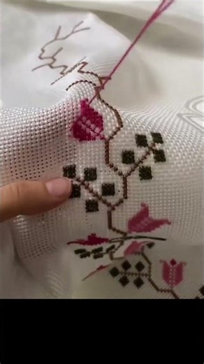 tablecloth embroidery process #shorts