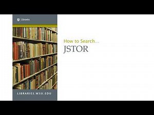 How to Search JSTOR