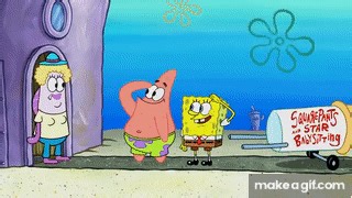 Return of the Old Chocolate Lady! 👵🍫 | Biddy Sitting | SpongeBob on Make a GIF