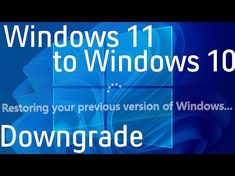 Downgrading back to Windows 10 from Windows 11
