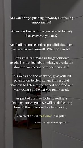 📌Day 200 of 366: Have you connected with yourself lately? ✨I see you—pouring your heart into work, chasing goals, and managing life’s endless demands. Your achievements are remarkable, but amidst all the hustle, have you ever asked yourself: Who am I really?✨Have you given yourself space to simply be? To reflect on what you need and what truly brings you joy, beyond just meeting expectations or ticking off tasks? These moments of self-reflection can help you reconnect with what’s deeply importa