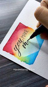 Lettering artwork using sponge!🌈 #reelsfb #calligraphy #lettering #handlettering #art #artwork #fblifestyle #explore #fypシ | handlettering.is.fun