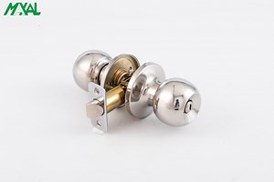 [Hot Item] Round Flat Ball Knob Stainless Steel Polished Chrome Privacy Tubular Door Lock
