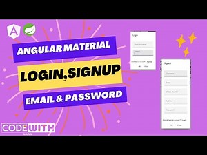 Angular and spring boot, Angular material, login and signup with email and password Hindi video 30